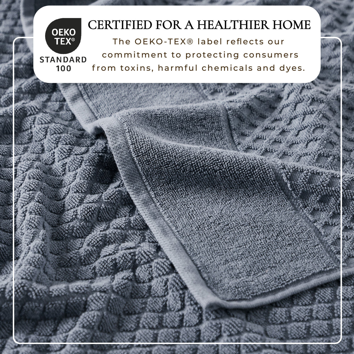 Cotton Diamond Waffle Weave Bath Towel Set - Grayson Collection Bath - Tophatter Daily Deals