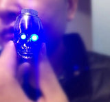 Skull Smoking Pipe With Light Up EYES Metal Bowl LED Lights Smoking Accessories - Tophatter Daily Deals