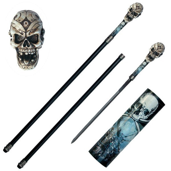 Skull Walking Sword Cane - Tophatter's Guns'N'Weapons Store Collectible Weapons - Tophatter Daily Deals
