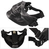 Half Face Wargame Mask Metallic Skeleton Mask Protective Party Festival Face Guard Black Silver Face Mask - Tophatter Daily Deals