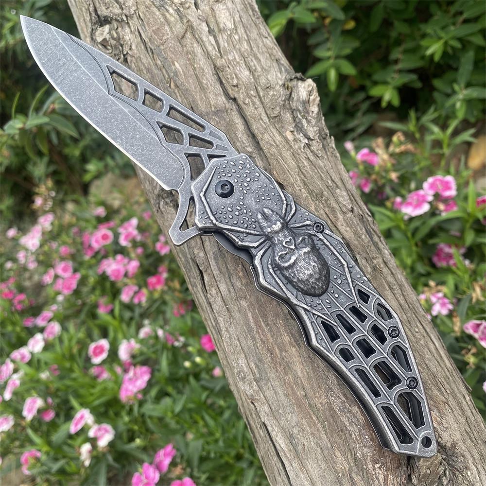 3D Skeleton Spider Folding Knife Black Spider - Tophatter Daily Deals