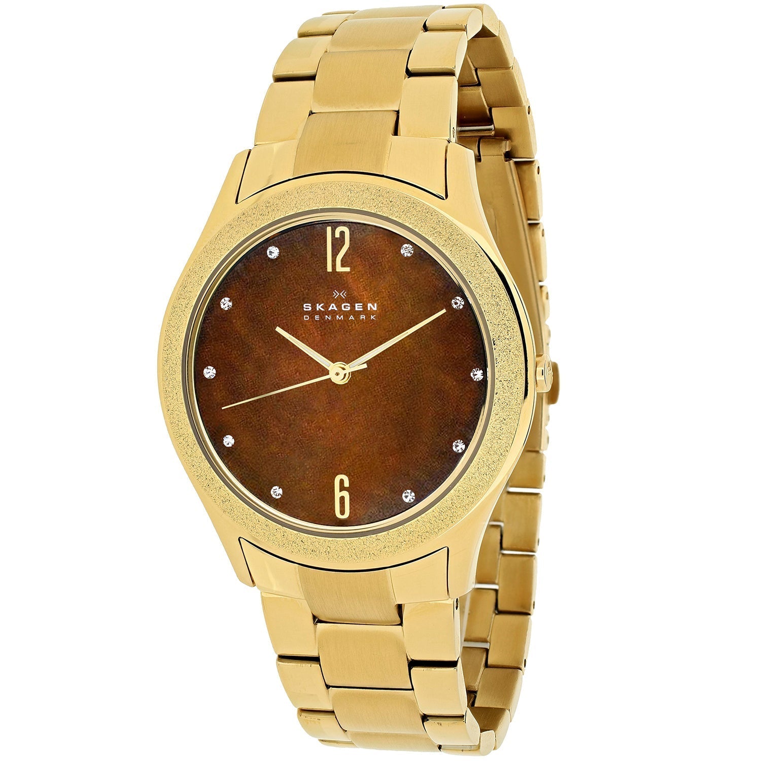 Skagen Women's Classic Brown MOP Dial Watch - SKW2108 Brown Watches - Tophatter Daily Deals