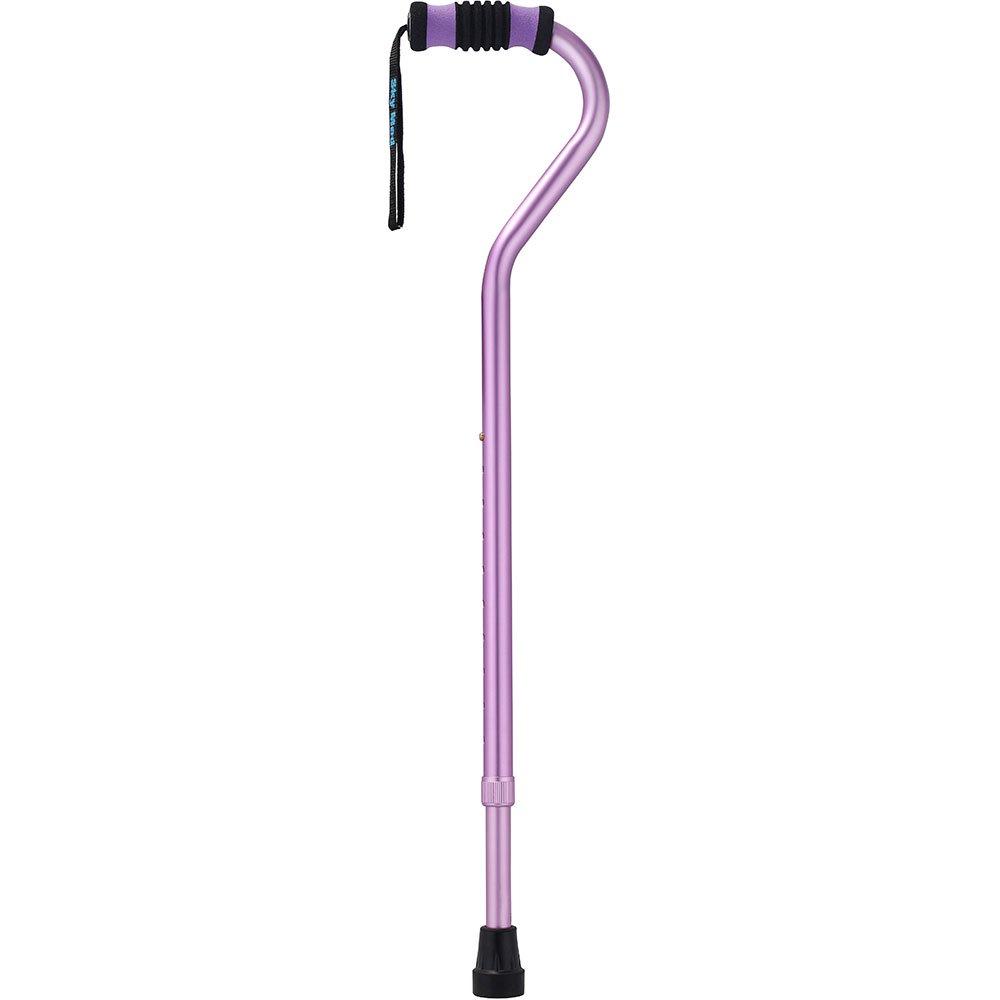 Purple Offset Walking Cane w/ Color matching Grip Adjustable Walking Canes - Tophatter Daily Deals