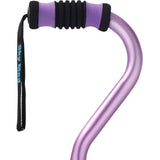 Purple Offset Walking Cane w/ Color matching Grip Adjustable Walking Canes - Tophatter Daily Deals