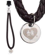 Brown Leather Offset Strap - For Offset Canes Only Gold Chain - Tophatter Daily Deals