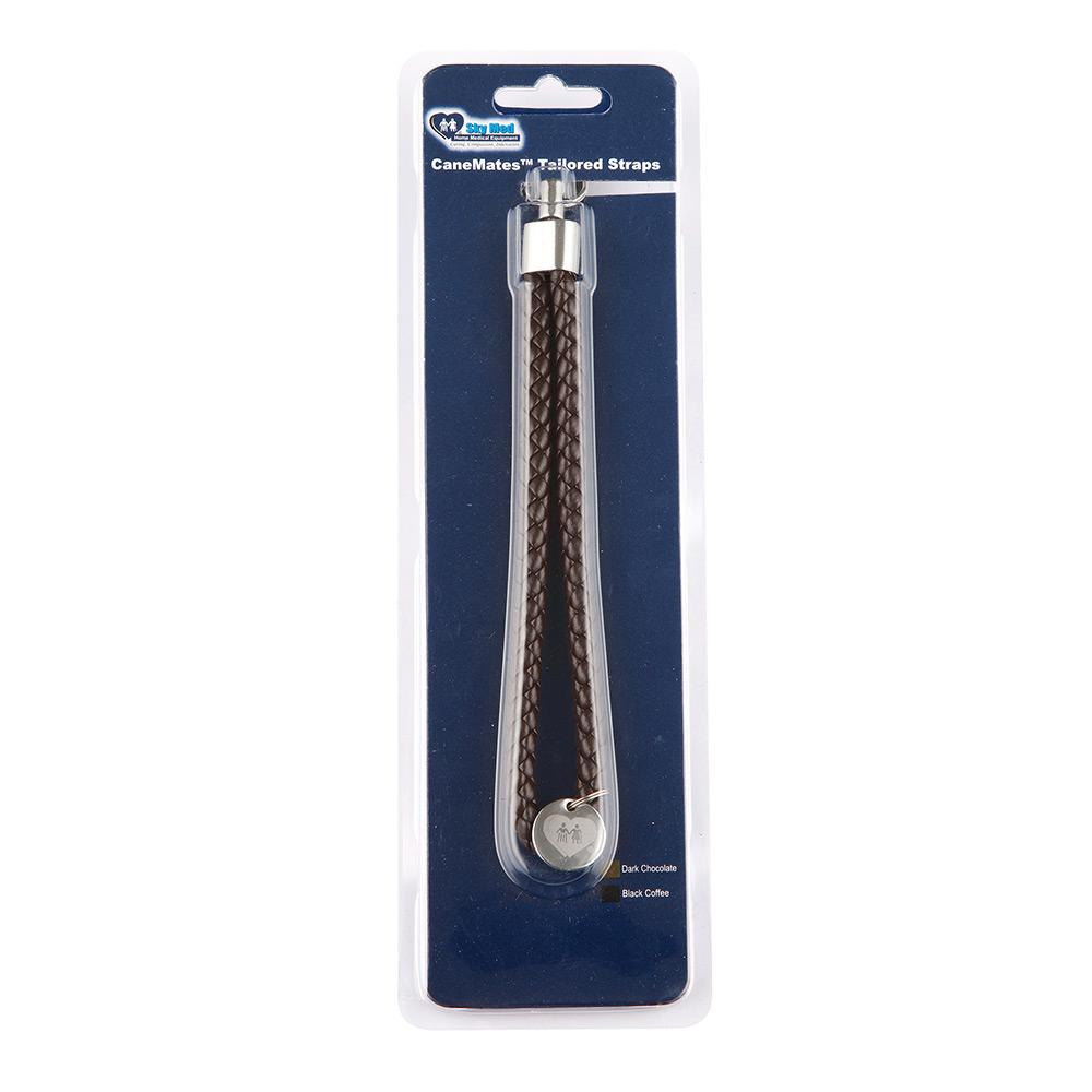 Brown Leather Offset Strap - For Offset Canes Only Gold Chain - Tophatter Daily Deals