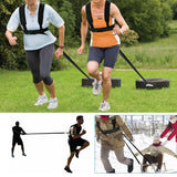 Sled Pulling Belt - Waist Resistance Bands Workout Resistance Shoulder Pulling Strap Sled Harness Exercise & Fitness - Tophatter Daily Deals