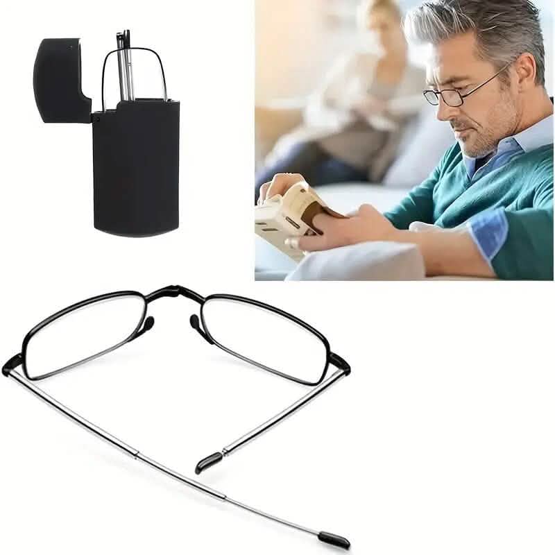 Sleek Folding Reading Glasses with Anti-Blue Light Protection Health & Wellness - Tophatter Daily Deals