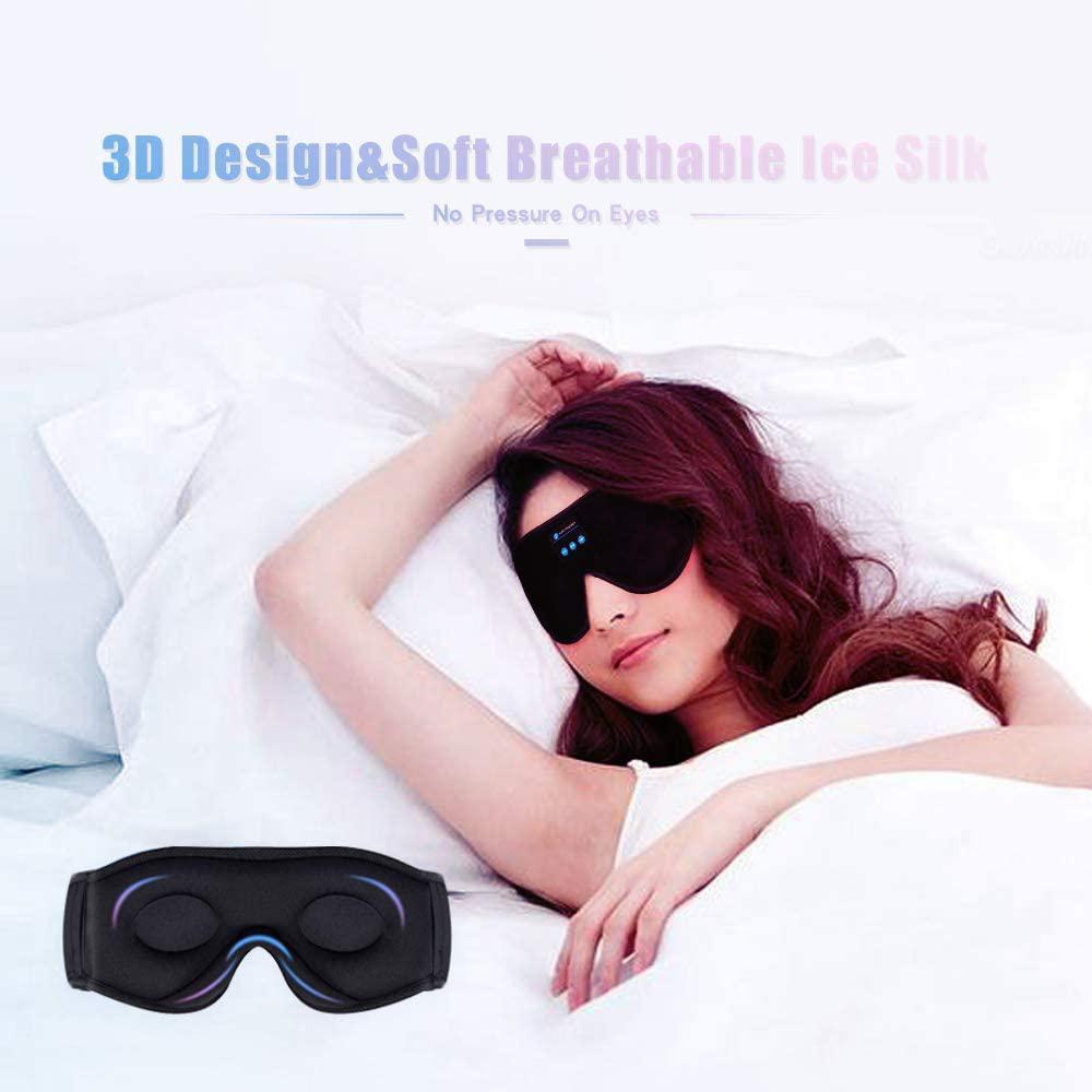 Sleep Headset Bluetooth 5.0 Wireless 3D Eye Mask Sleep Headset - Tophatter Daily Deals