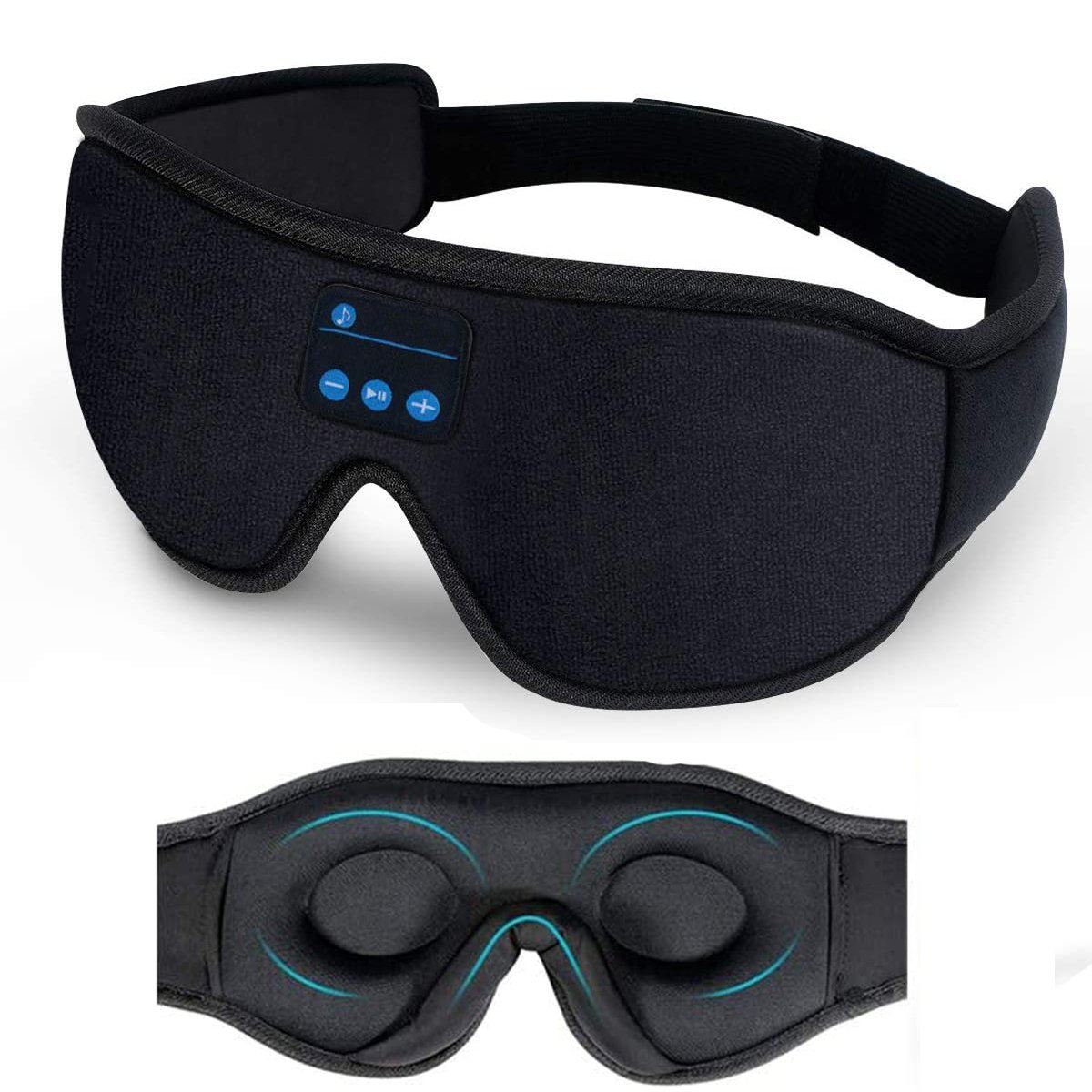 Sleep Headset Bluetooth 5.0 Wireless 3D Eye Mask Sleep Headset - Tophatter Daily Deals