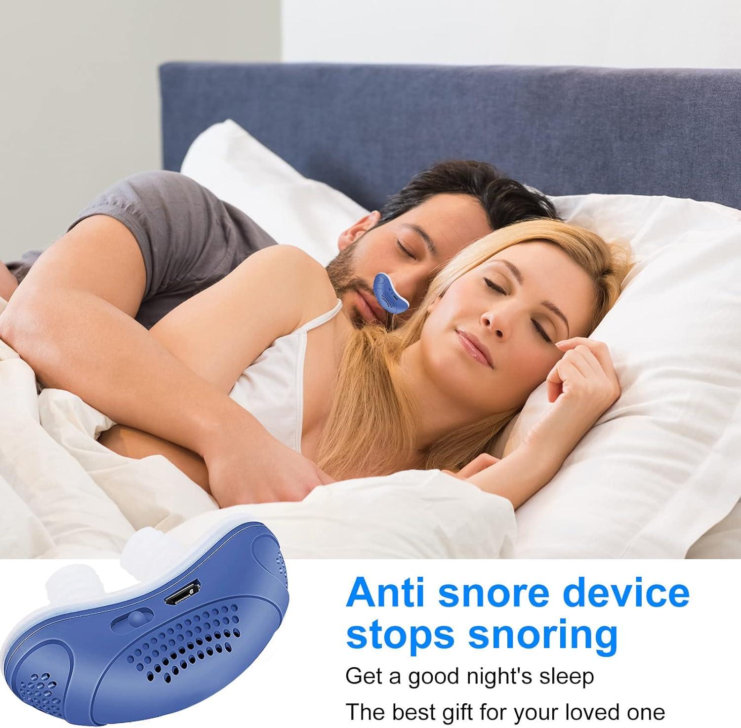 Sleep Apnea Device - Stop Snore Micro Anti Snoring Device Electric Noise Stopper Health Care - Tophatter Daily Deals