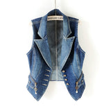 Sleeveless Short Jeans Waist coats Coats & Jackets - Tophatter Daily Deals