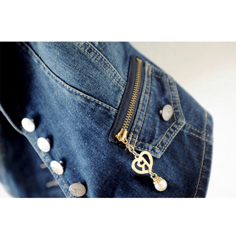 Sleeveless Short Jeans Waist coats Coats & Jackets - Tophatter Daily Deals