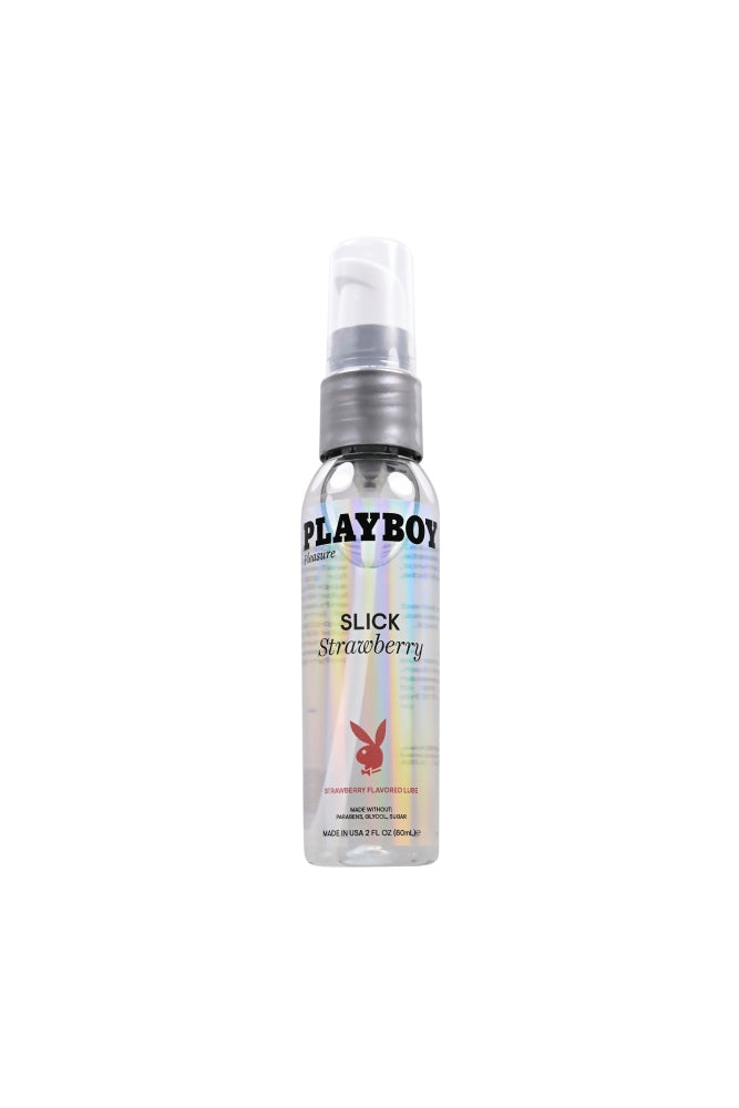 Playboy - Slick Strawberry Flavored Water Based Lubricant - Various Sizes 2oz Liquid - Tophatter Daily Deals