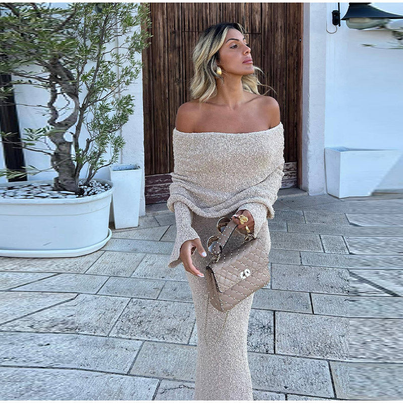 Slim Knitted Sexy See Through Dresses Solid Color Dresses - Tophatter Daily Deals