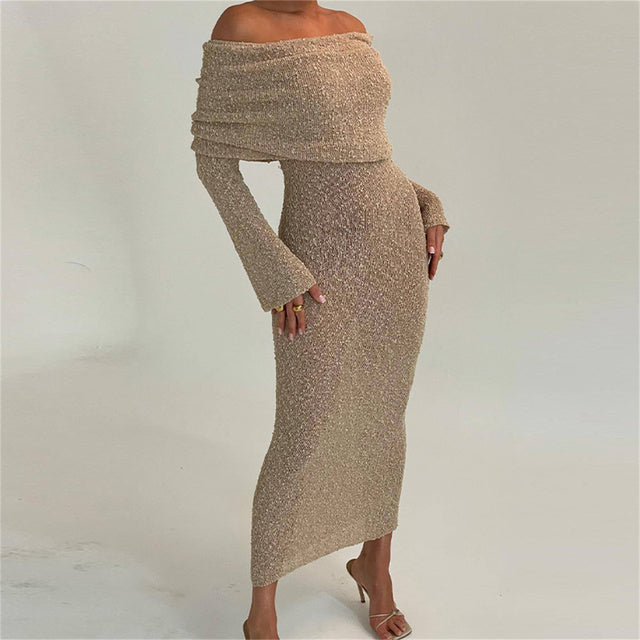 Slim Knitted Sexy See Through Dresses Solid Color Dresses - Tophatter Daily Deals