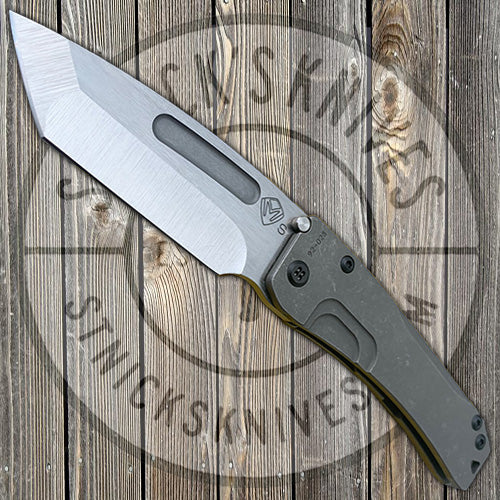 Medford Slim Midi Marauder - S35VN - Tumbled Tanto Blade - Tumbled Handle - Flamed Clip - PVD Hardware FOLDING KNIVES - Tophatter Daily Deals