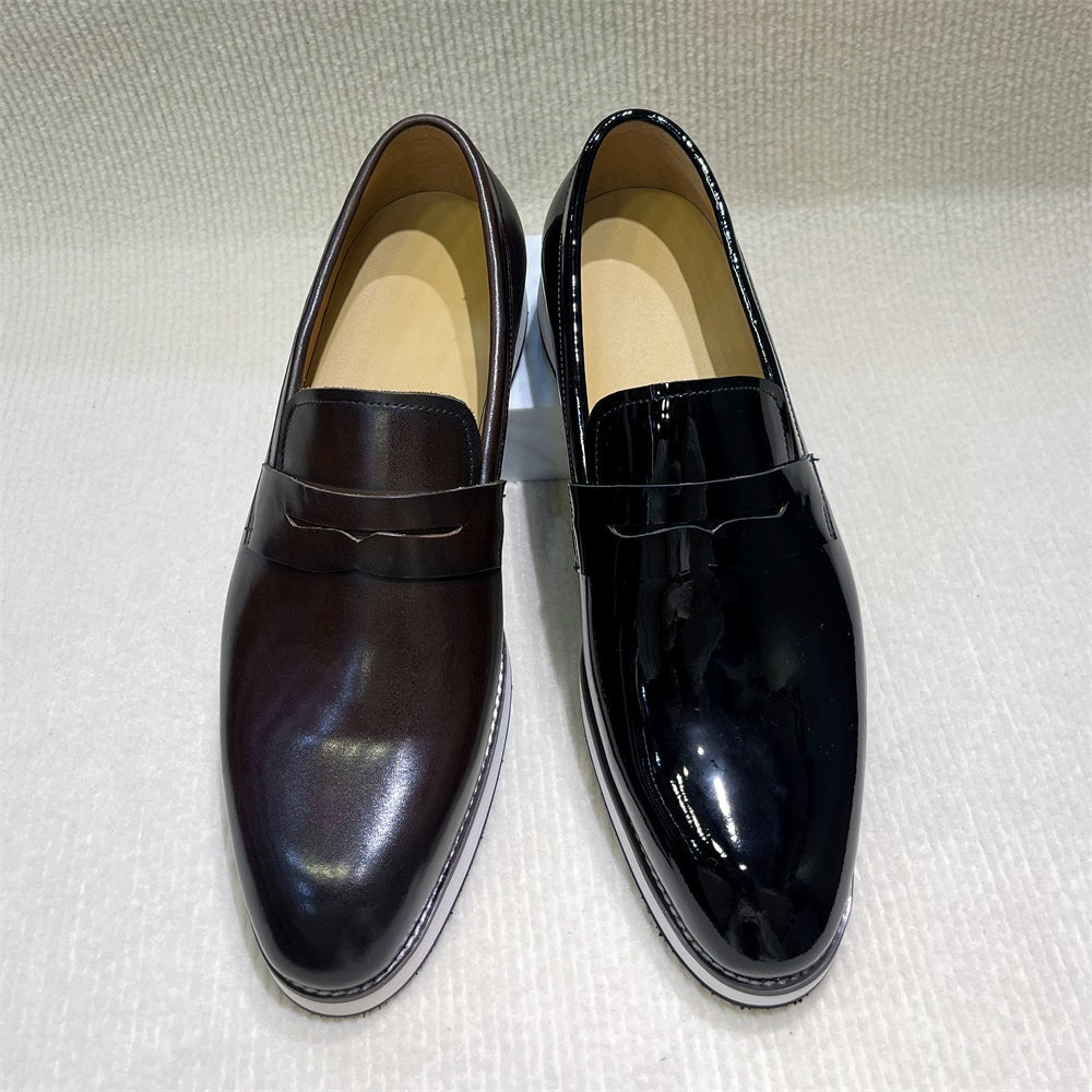Slip-On Business Leather Loafers Men Shoes Loafers - Tophatter Daily Deals