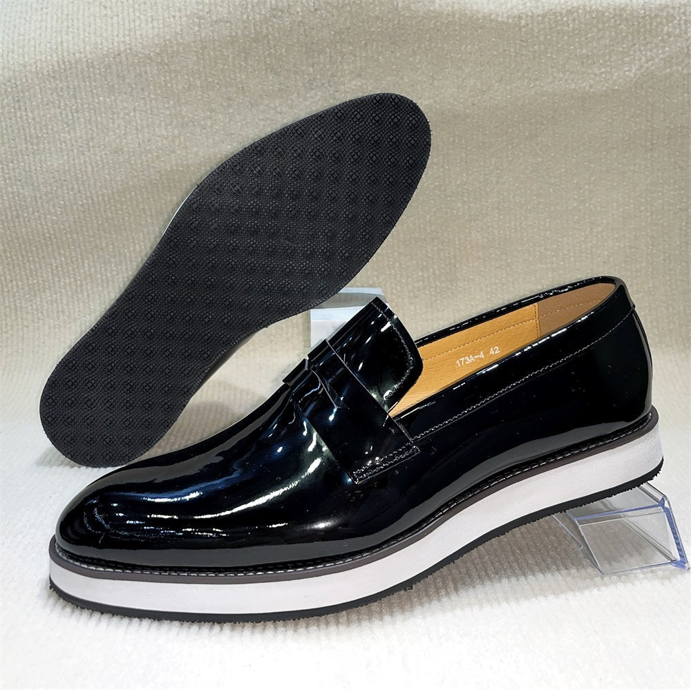 Slip-On Business Leather Loafers Men Shoes Loafers - Tophatter Daily Deals