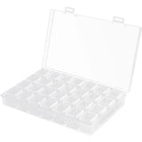 Small 28 Grids Diamond Box Clear Plastic Jewelry Craft Storage Container Storage & Organization - Tophatter Daily Deals