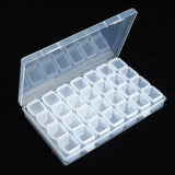 Small 28 Grids Diamond Box Clear Plastic Jewelry Craft Storage Container Storage & Organization - Tophatter Daily Deals
