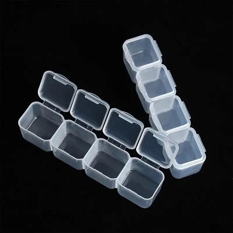 Small 28 Grids Diamond Box Clear Plastic Jewelry Craft Storage Container Storage & Organization - Tophatter Daily Deals