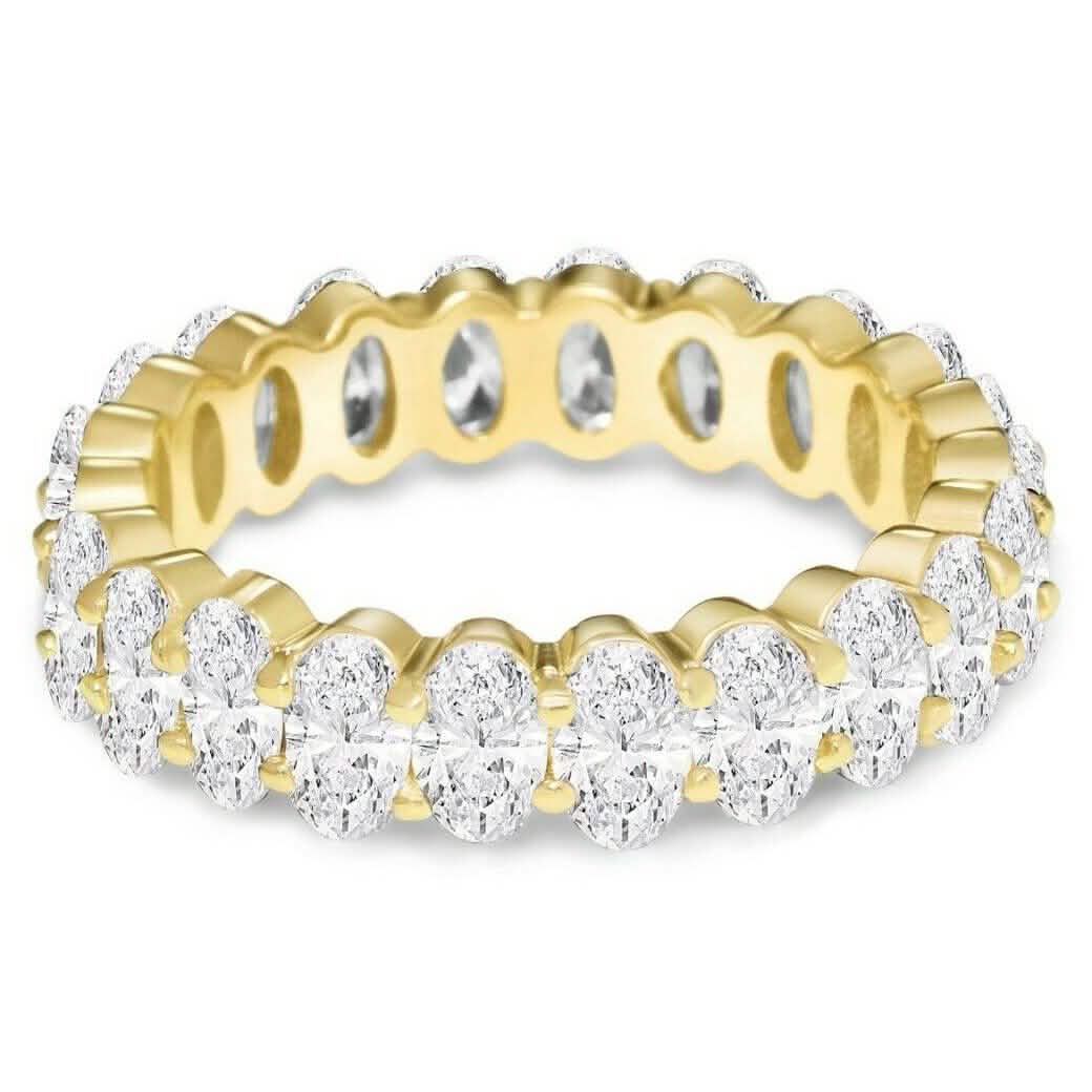 Small Oval Eternity Ring Gold Rings - Tophatter Daily Deals