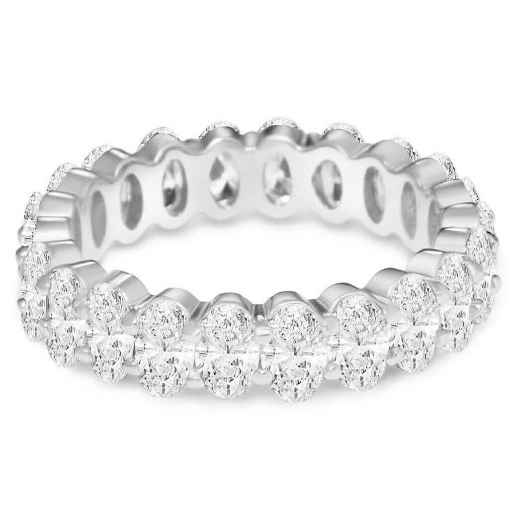 Small Oval Eternity Ring Silver Rings - Tophatter Daily Deals