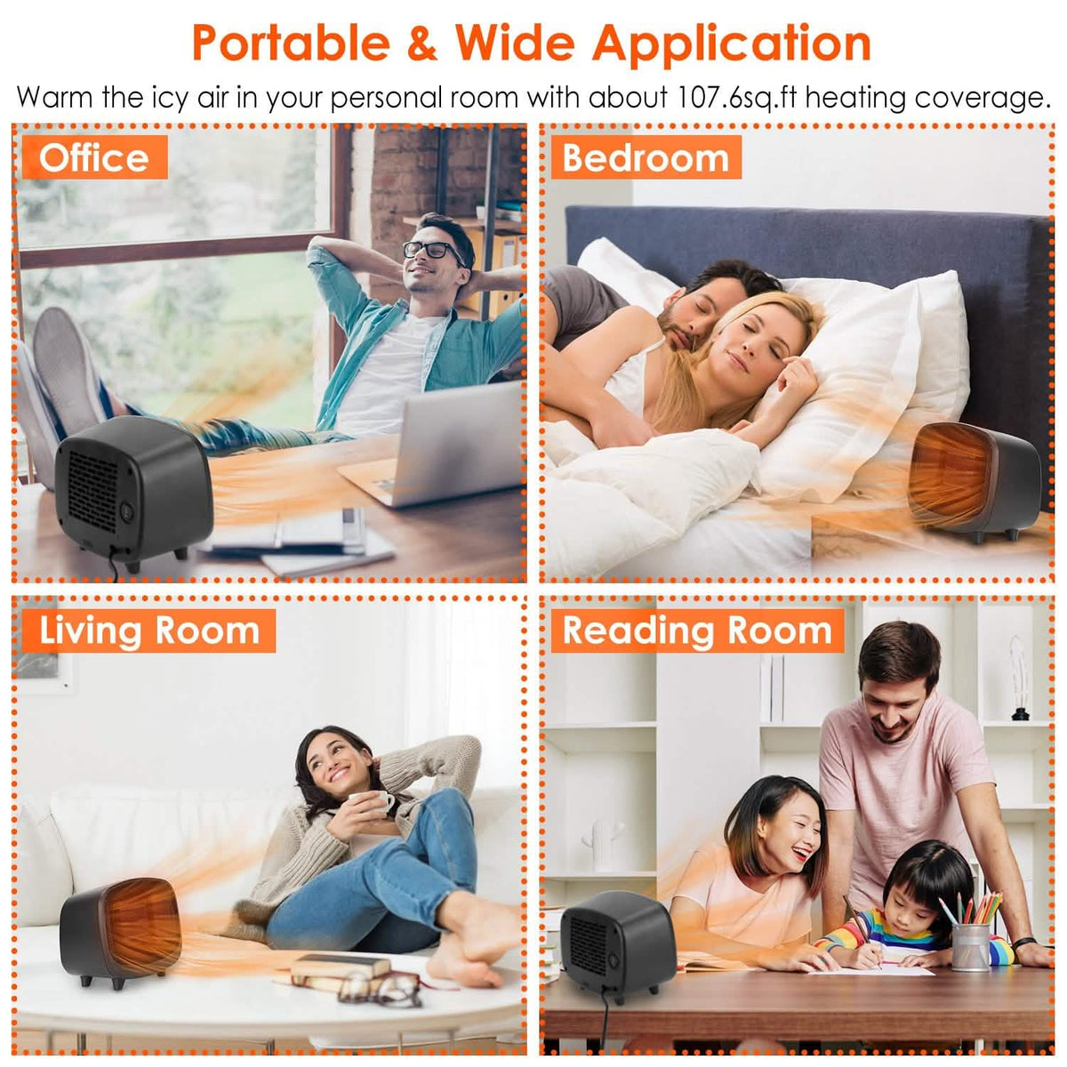 Small Portable Electric Space Heater Household Appliances - Tophatter Daily Deals