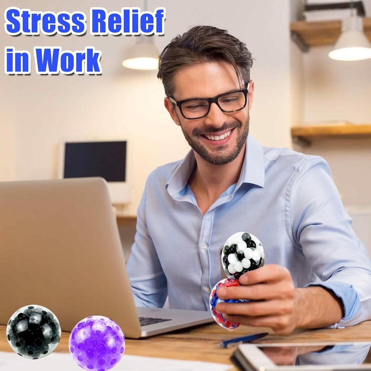 Small Sensory Balls for Adults Stress Relief Health & Wellness - Tophatter Daily Deals