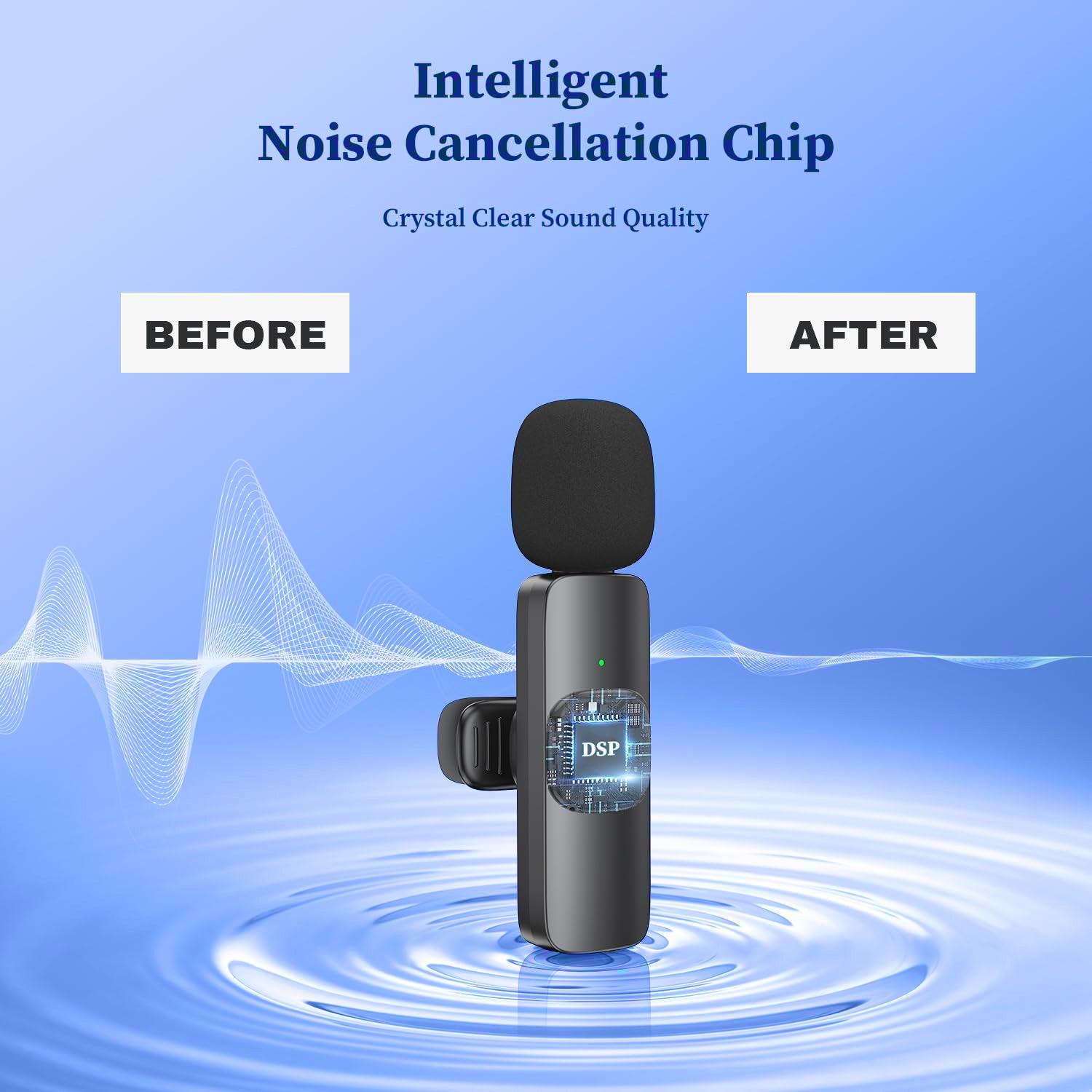 Wireless Mini Microphone - Lavalier Microphone Mic Phone For iPhone Type C Recording Vlog Type-C Android One Mic Accessories - Tophatter Daily Deals