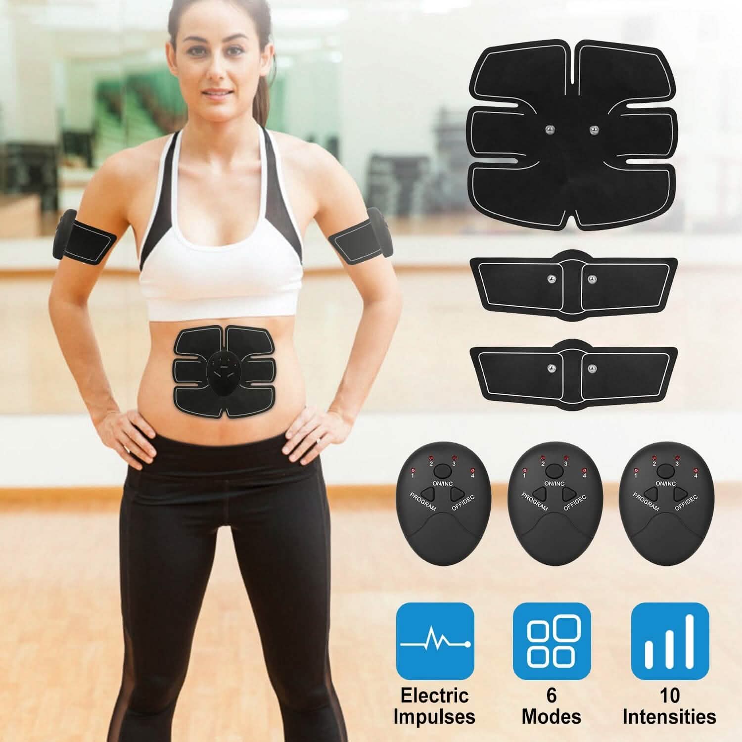 Smart Abs Stimulator Muscle Toning Belt Trainer Fitness & Exercise - Tophatter Daily Deals