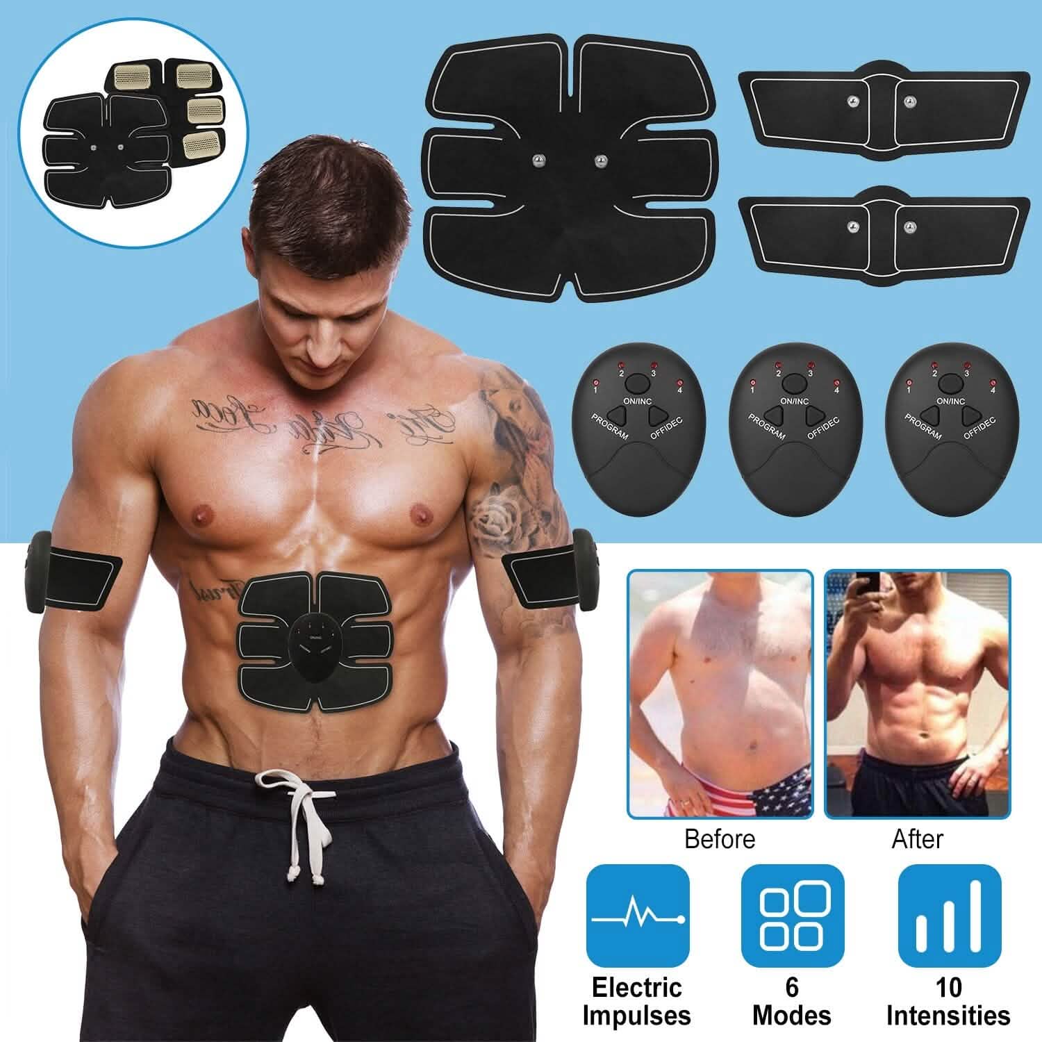 Smart Abs Stimulator Muscle Toning Belt Trainer Fitness & Exercise - Tophatter Daily Deals