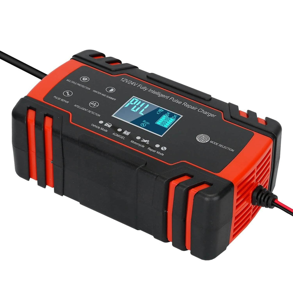 Smart Automatic Battery Charger with LCD Display Automotive - Tophatter Daily Deals