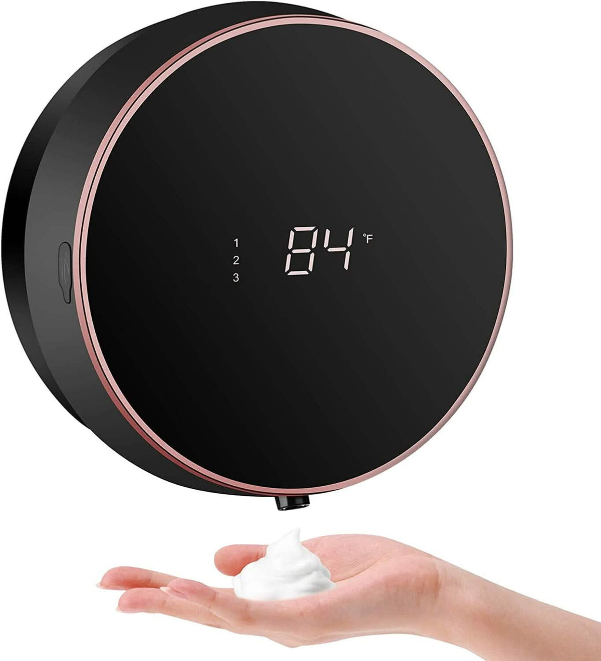 Smart Automatic Wall Mount Soap Dispenser Touchless Black Bath - Tophatter Daily Deals