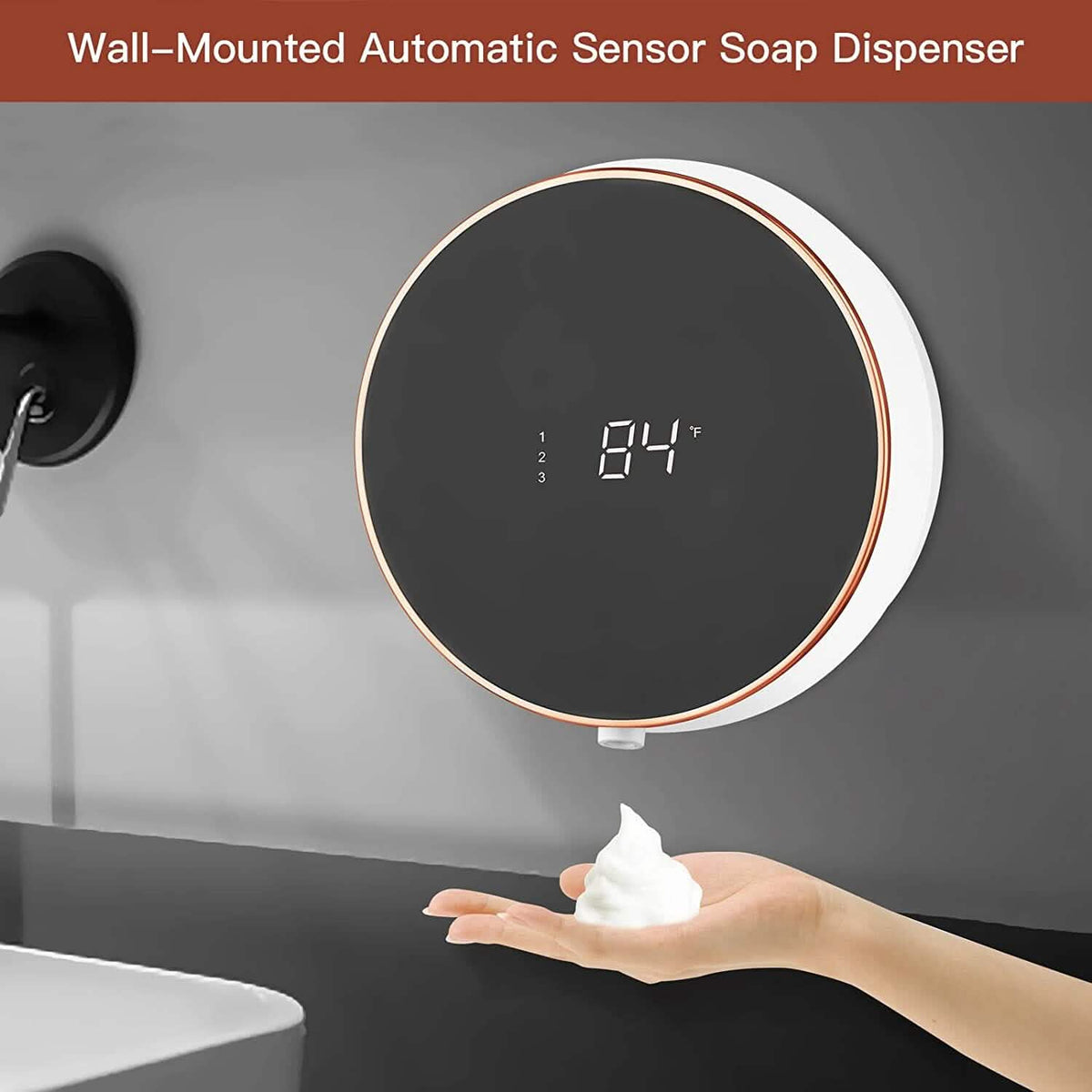 Smart Automatic Wall Mount Soap Dispenser Touchless Bath - Tophatter Daily Deals