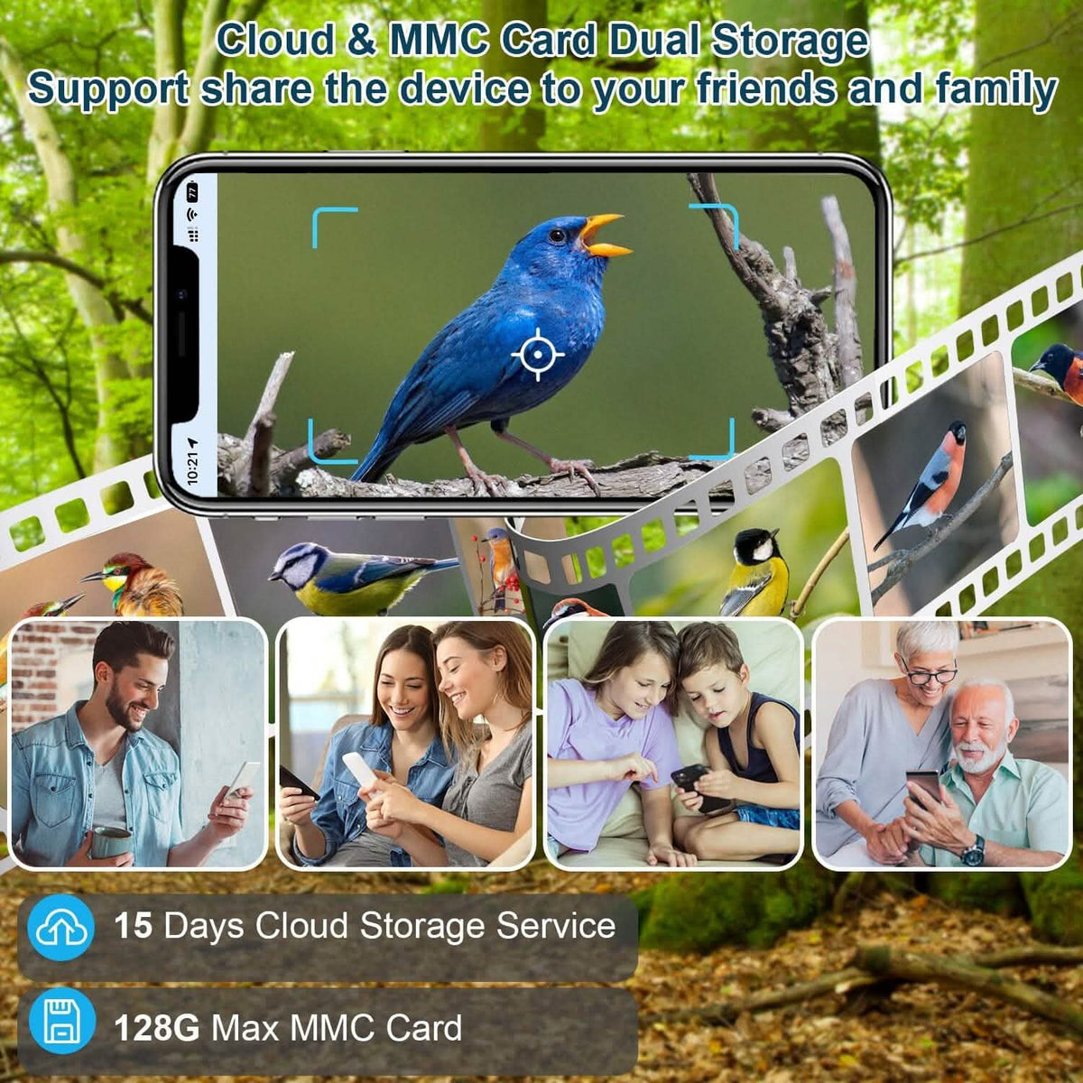 Smart Bird Feeder with Solar Powered Camera 1080P HD AI Identify PIR Pet Supplies - Tophatter Daily Deals