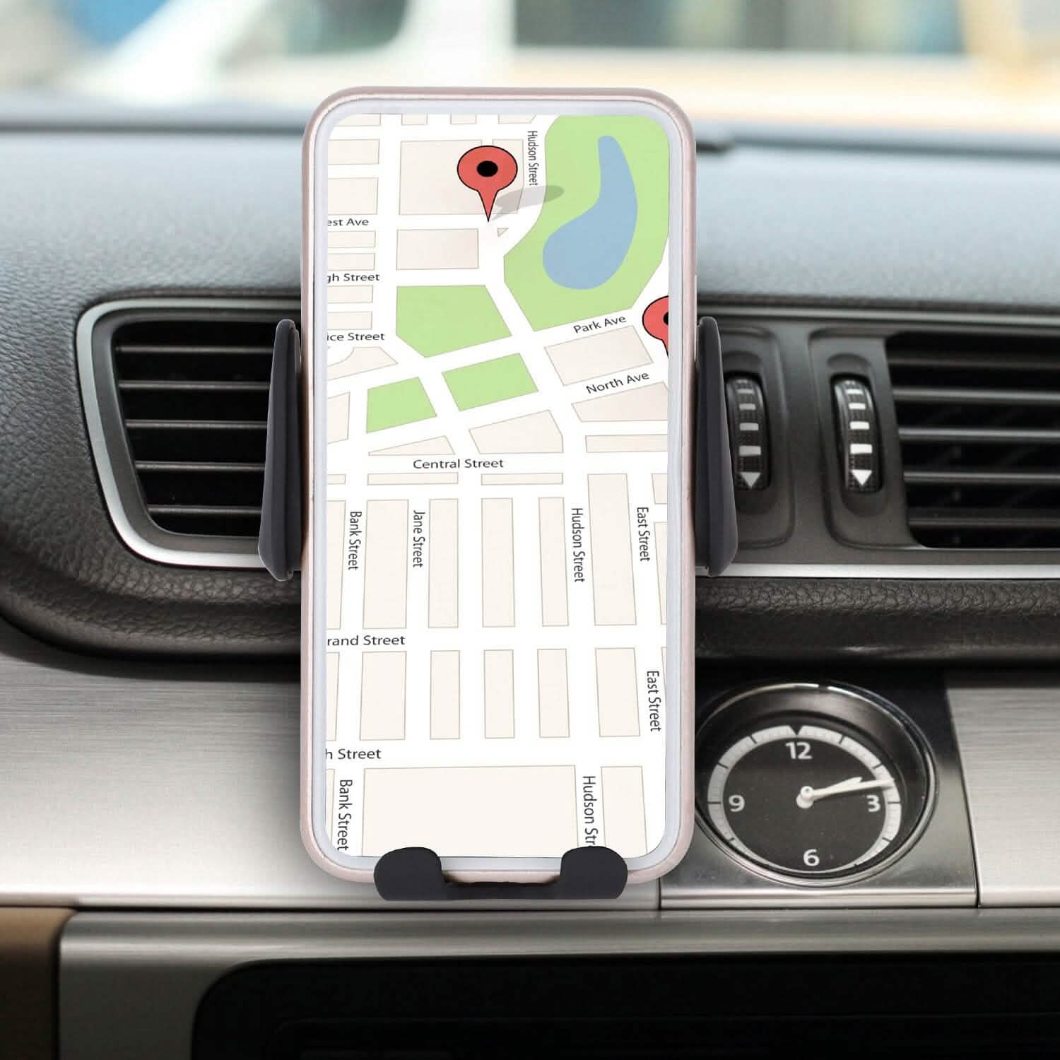 Smart Car Wireless Charger Auto Sensing Phone Holder 10W Qi Fast Charging Air Vent Automotive - Tophatter Daily Deals