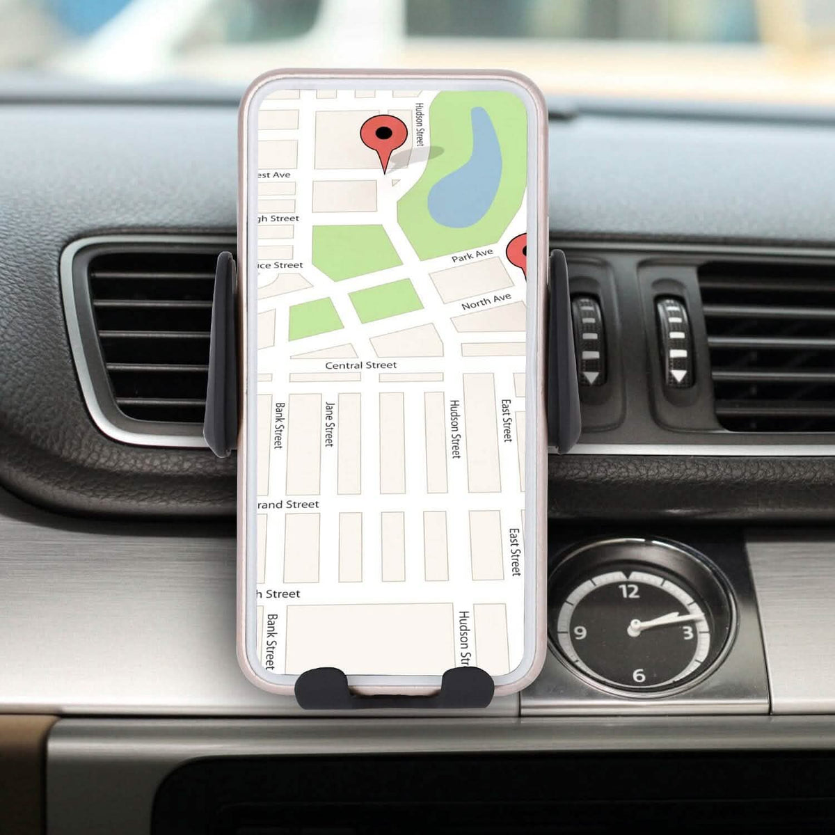 Smart Car Wireless Charger Auto Sensing Phone Holder 10W Qi Fast Charging Air Vent Automotive - Tophatter Daily Deals