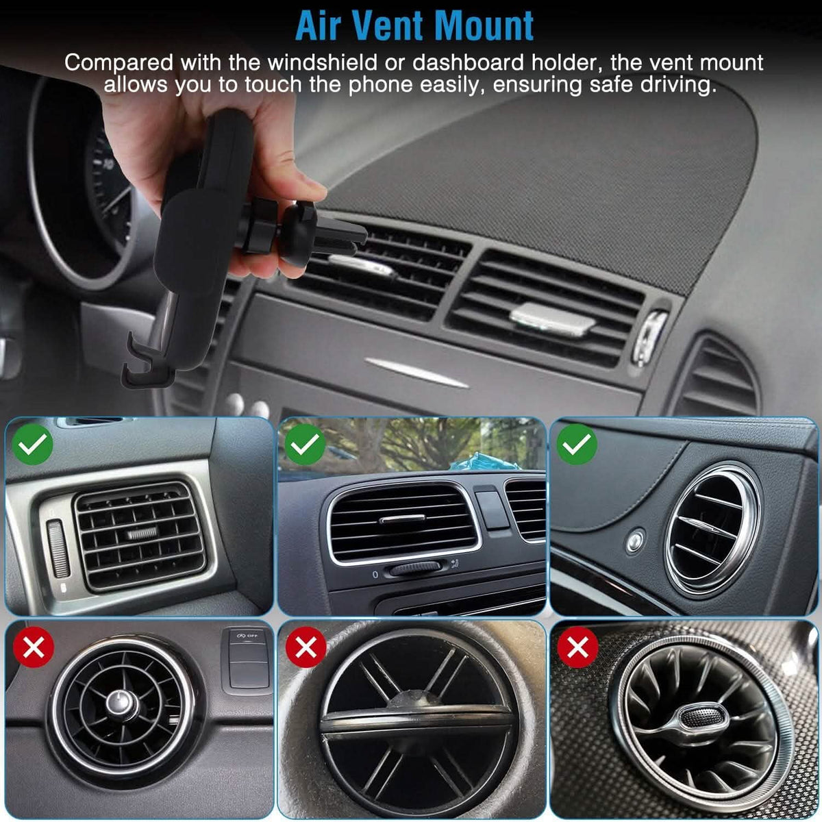 Smart Car Wireless Charger Auto Sensing Phone Holder 10W Qi Fast Charging Air Vent Automotive - Tophatter Daily Deals