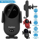 Smart Car Wireless Charger Auto Sensing Phone Holder 10W Qi Fast Charging Air Vent Automotive - Tophatter Daily Deals