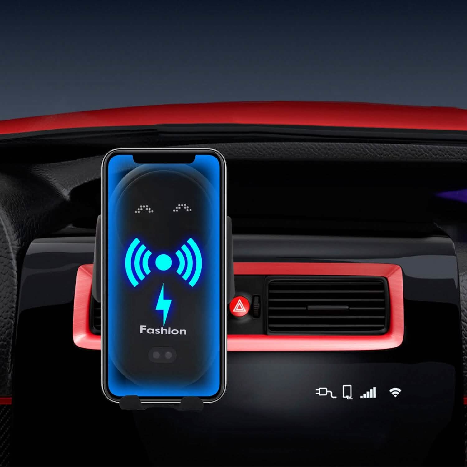 Smart Car Wireless Charger Auto Sensing Phone Holder 10W Qi Fast Charging Air Vent Automotive - Tophatter Daily Deals