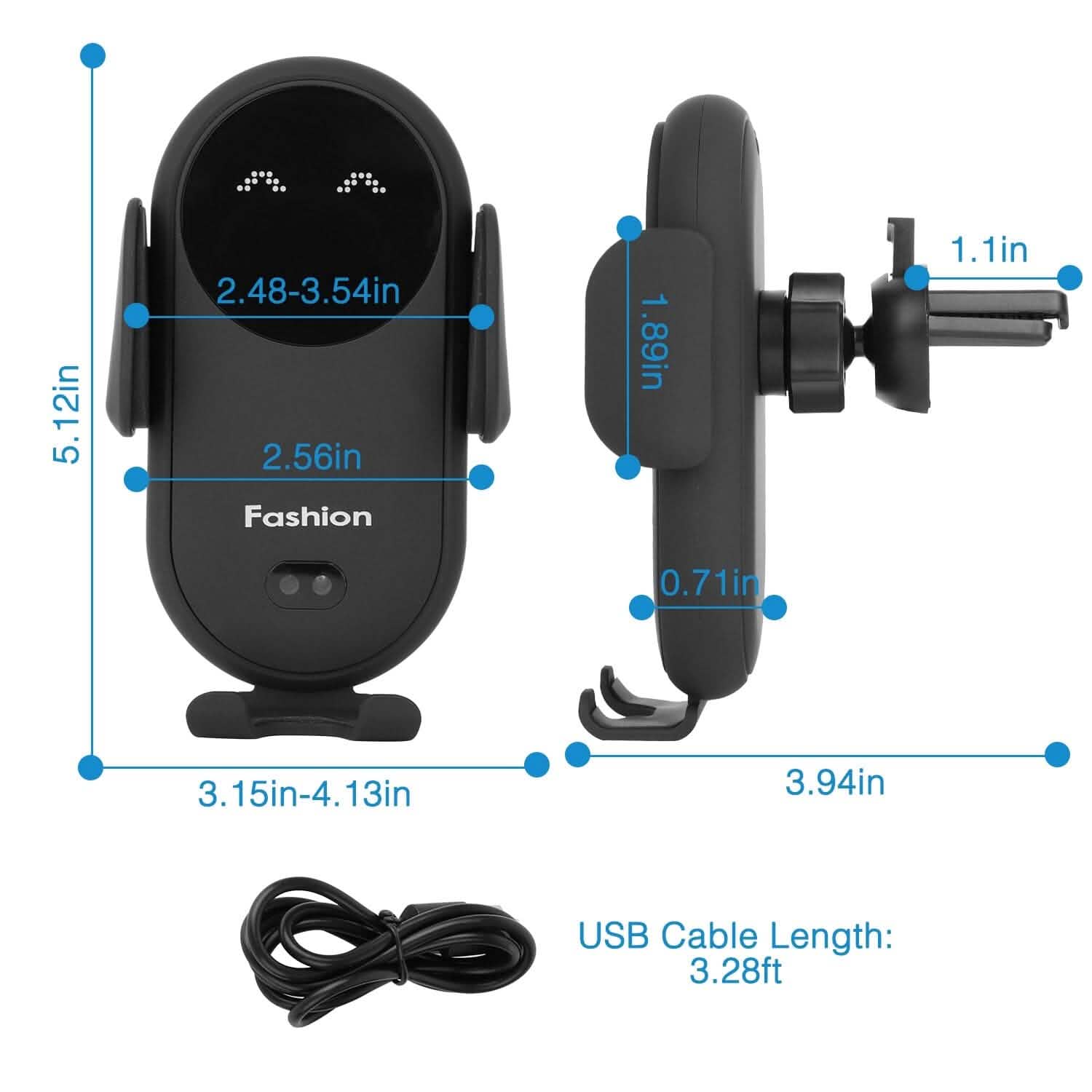 Smart Car Wireless Charger Auto Sensing Phone Holder 10W Qi Fast Charging Air Vent Automotive - Tophatter Daily Deals