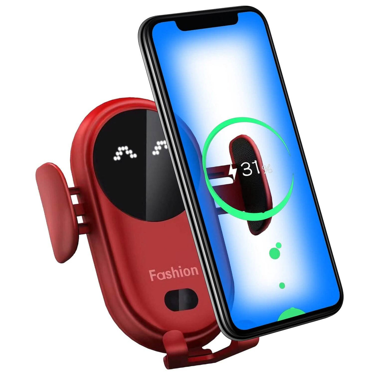 Smart Car Wireless Charger Auto Sensing Phone Holder 10W Qi Fast Charging Air Vent Automotive - Tophatter Daily Deals