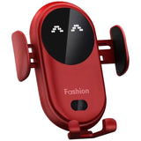 Smart Car Wireless Charger Auto Sensing Phone Holder 10W Qi Fast Charging Air Vent Red Automotive - Tophatter Daily Deals