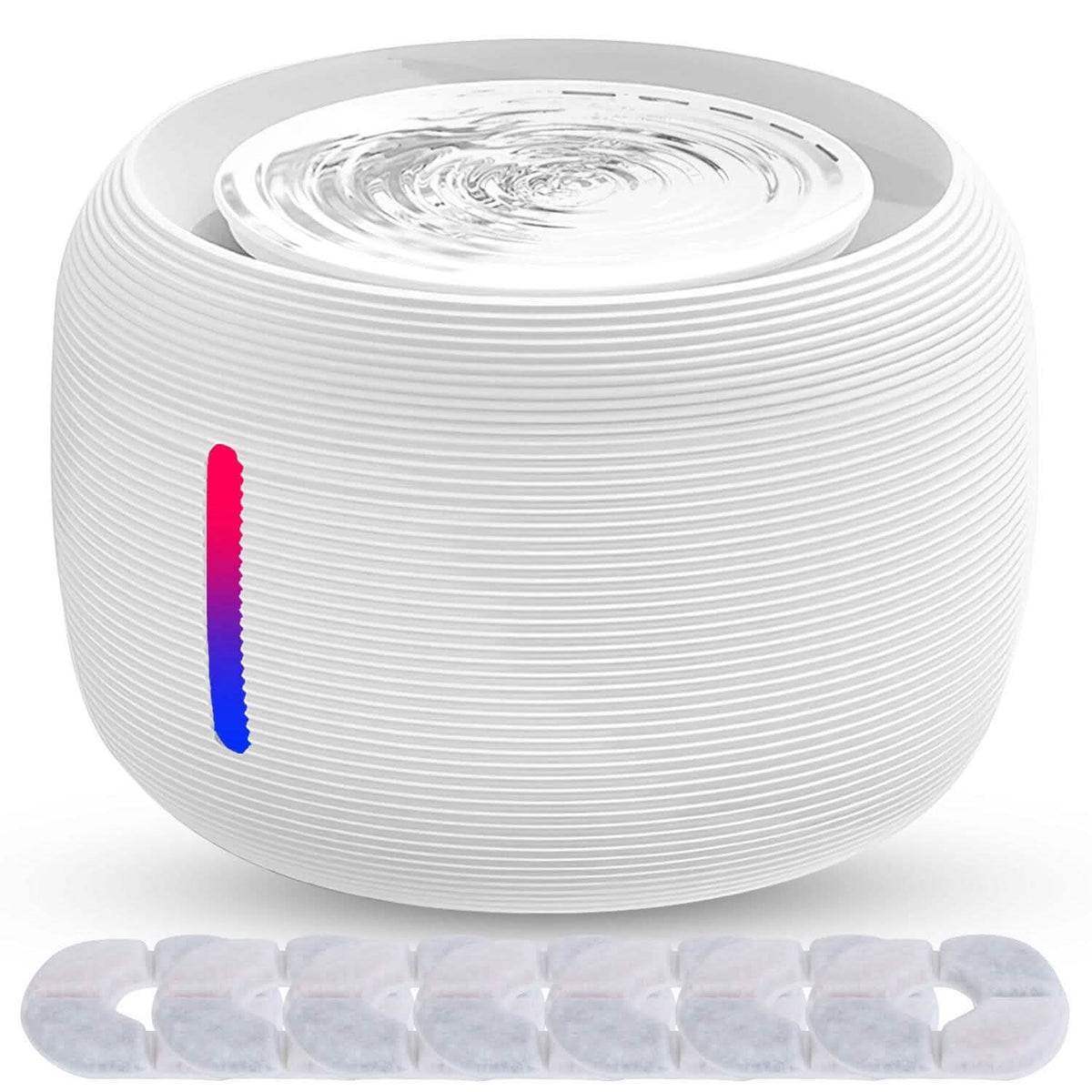Smart Pet Drinking Fountain with LED Light 7-Pack Replaceable Water Filters Pet Supplies - Tophatter Daily Deals