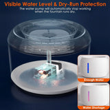 Smart Pet Drinking Fountain with LED Light 7-Pack Replaceable Water Filters Pet Supplies - Tophatter Daily Deals