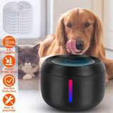 Smart Pet Drinking Fountain with LED Light 7-Pack Replaceable Water Filters Pet Supplies - Tophatter Daily Deals