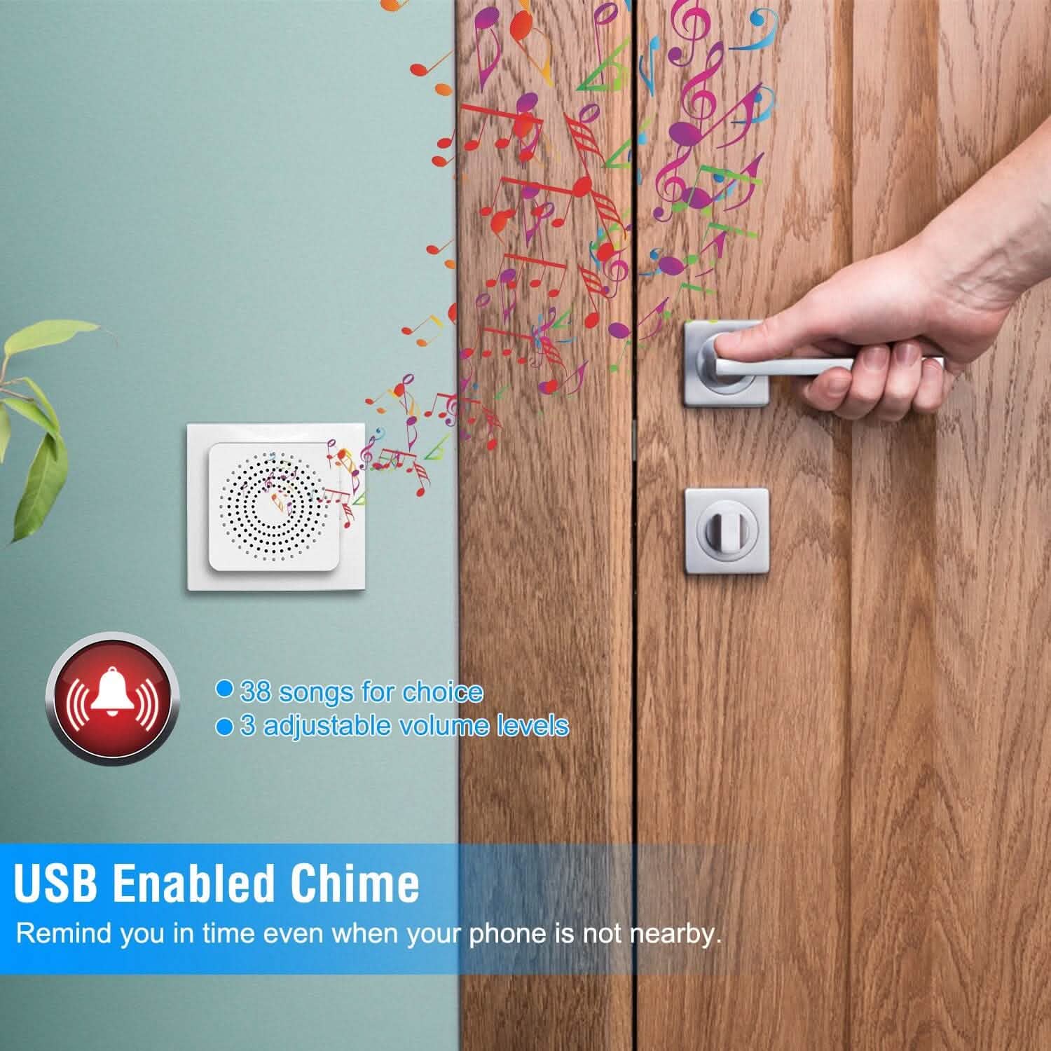 Smart Wireless Wi-Fi Video Security Doorbell Smart Home & Security - Tophatter Daily Deals