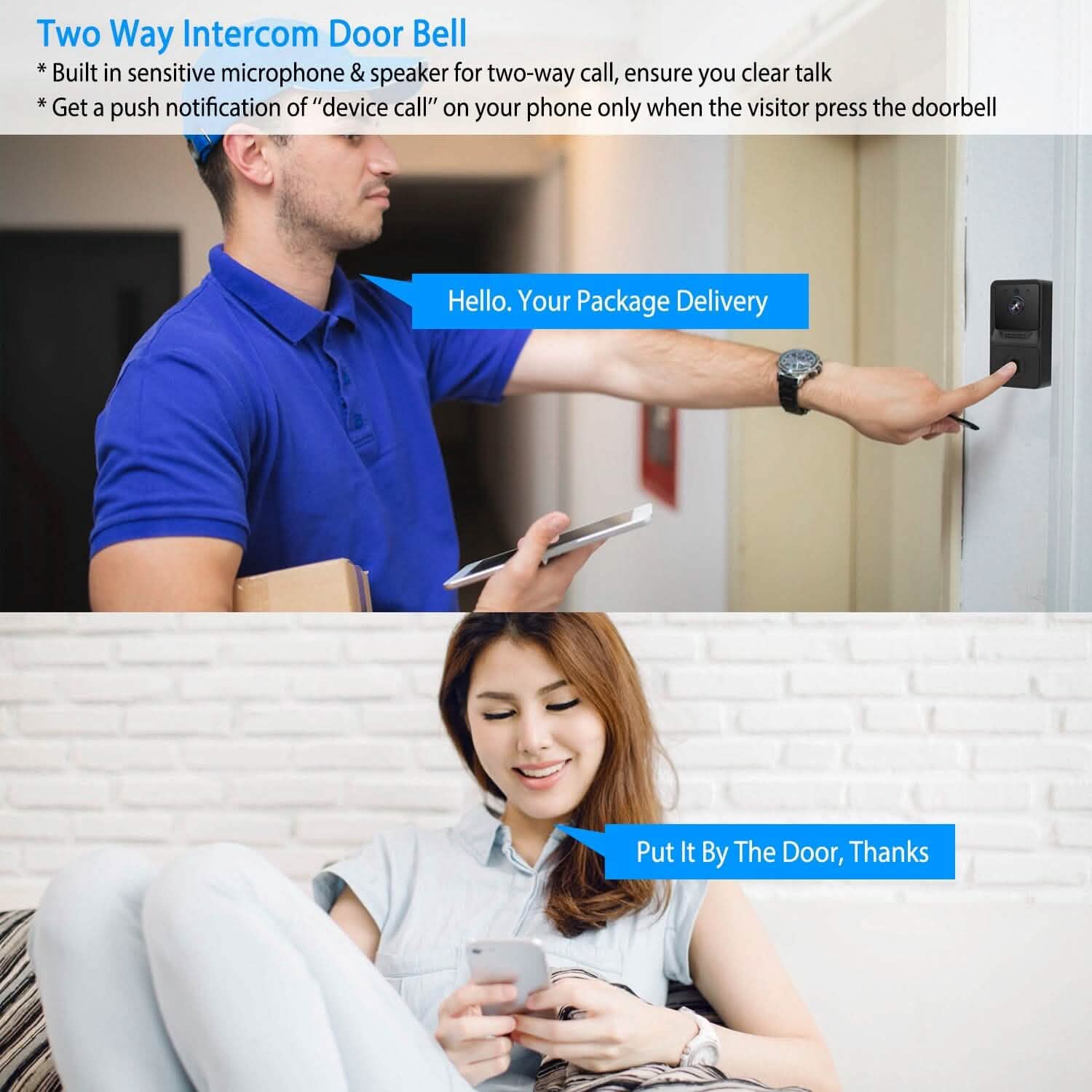 Smart Wireless WiFi Ring Doorbell Smart Home & Security - Tophatter Daily Deals